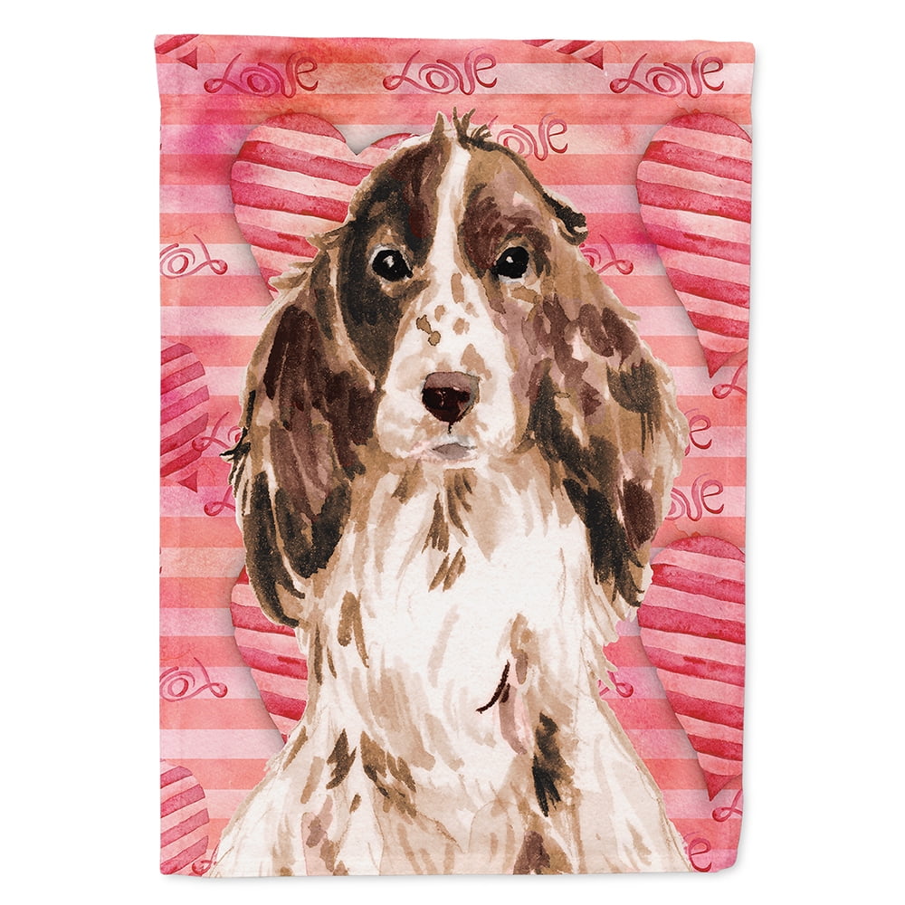 Brown Parti Love Flag Garden Size