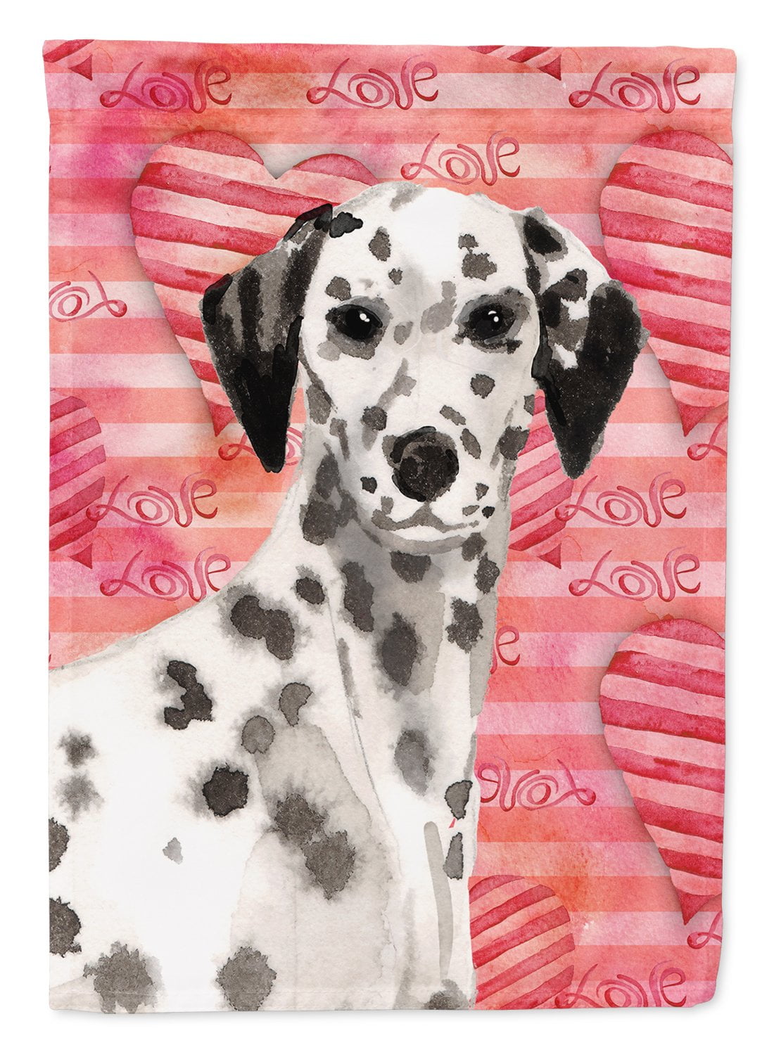 Dalmatian Love Flag Garden Size