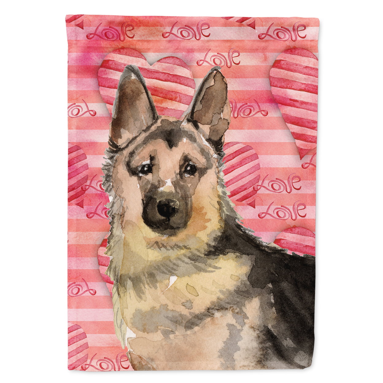 German Shepherd Love Flag Garden Size