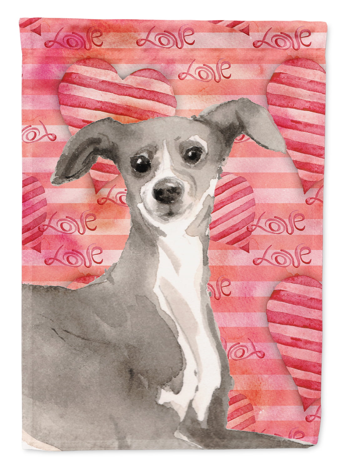 Italian Greyhound Love Flag Garden Size