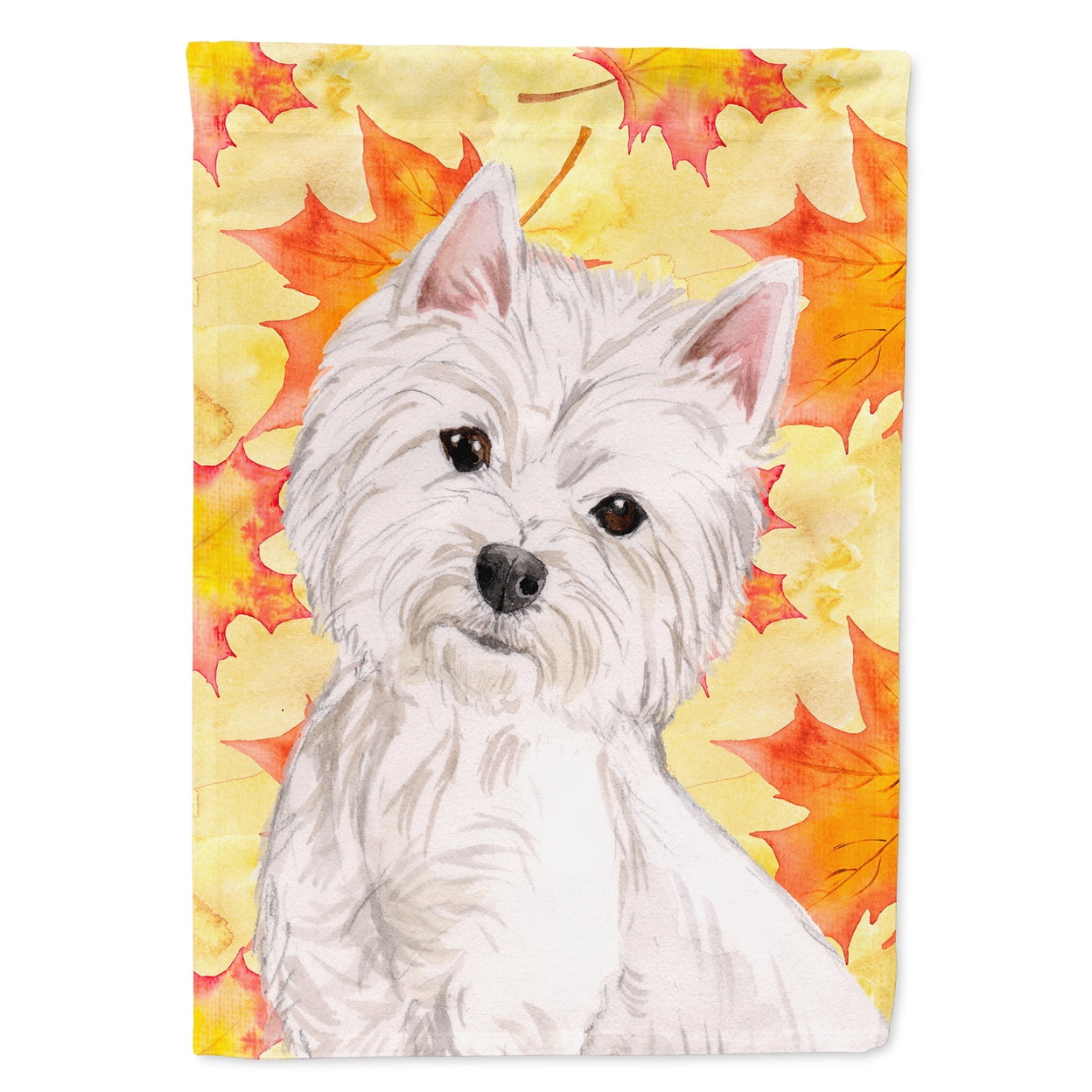 BB9499GF Westie Fall Flag Garden Size