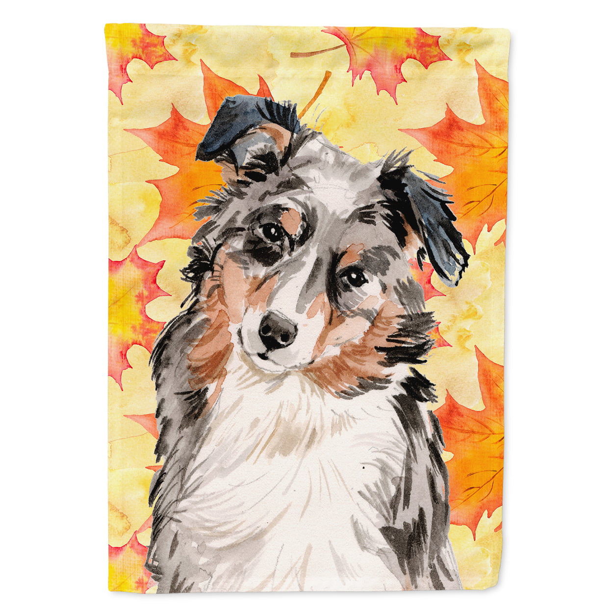 BB9502GF Australian Shepherd Fall Flag Garden Size