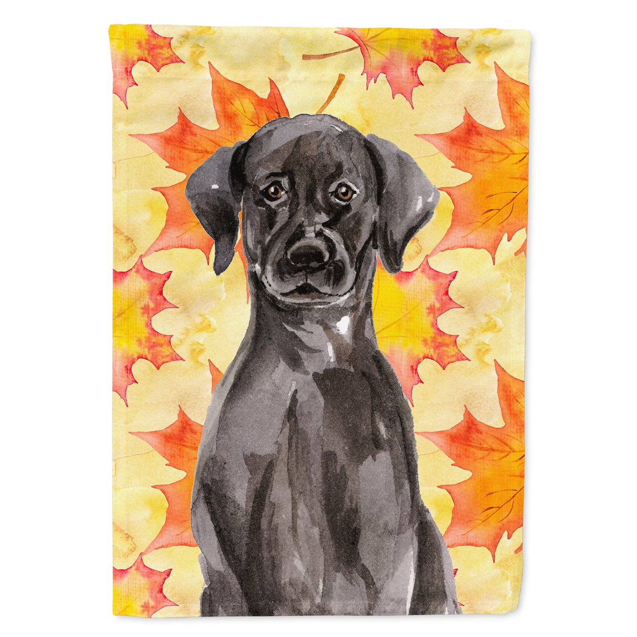 Black Labrador Fall Flag Garden Size