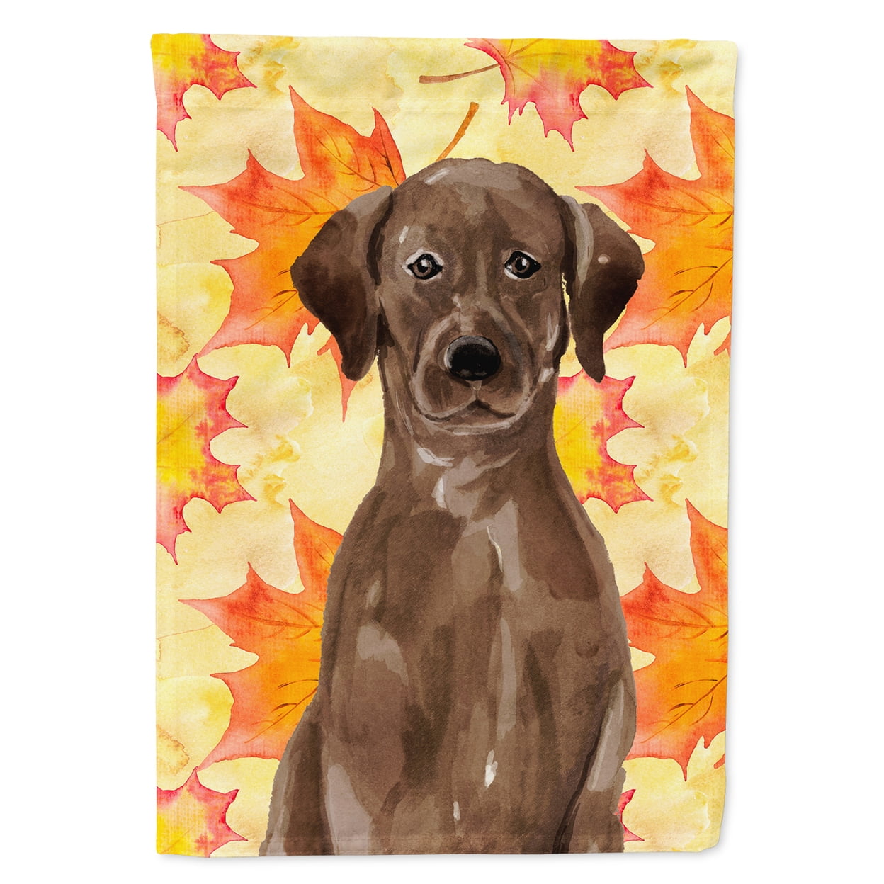 BB9505GF Chocolate Labrador Fall Flag Garden Size