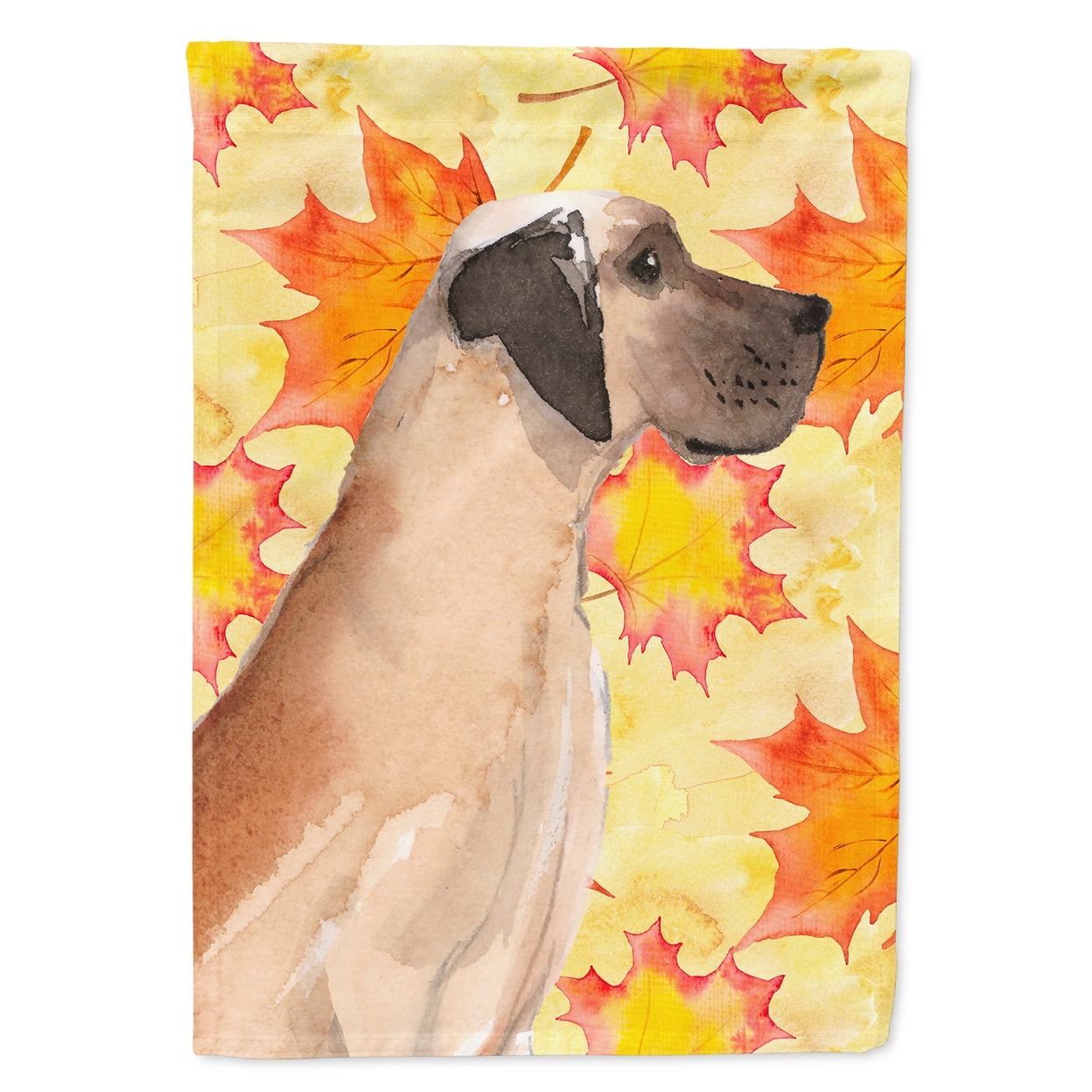 Fawn Natural Great Dane Fall Flag Garden Size