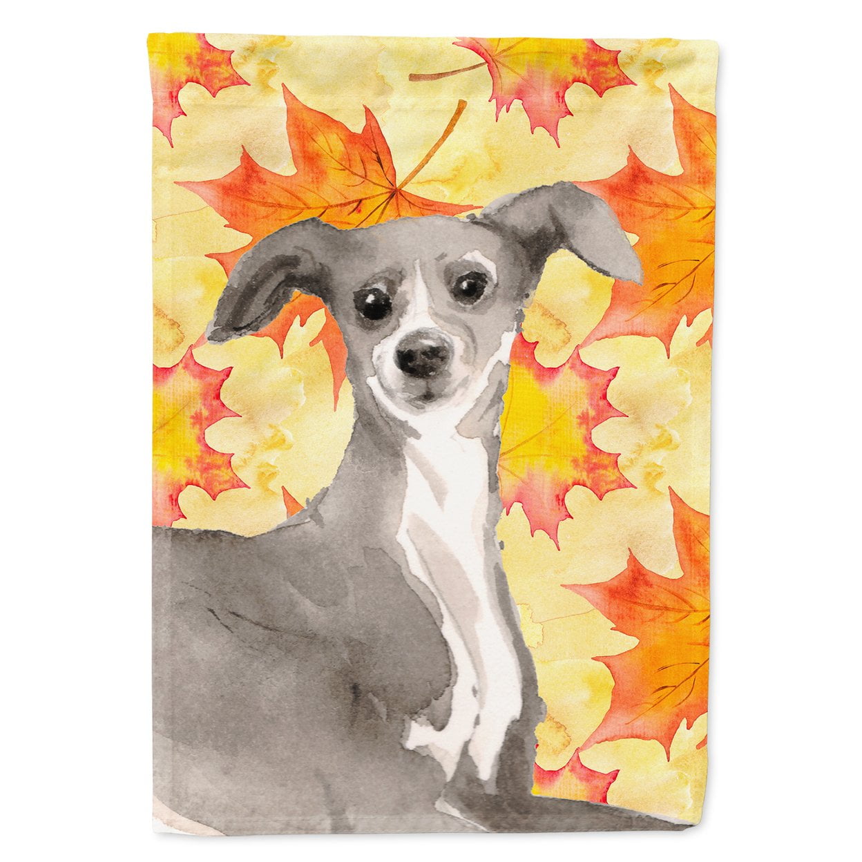 Italian Greyhound Fall Flag Garden Size
