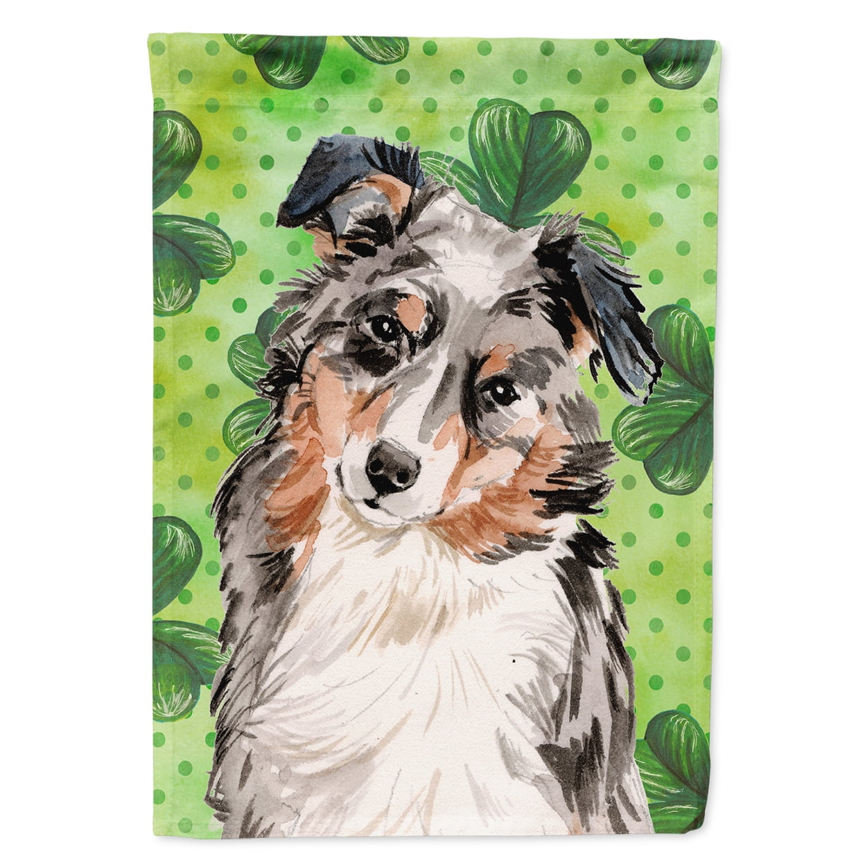 Australian Shepherd St.Patricks Flag Garden Size
