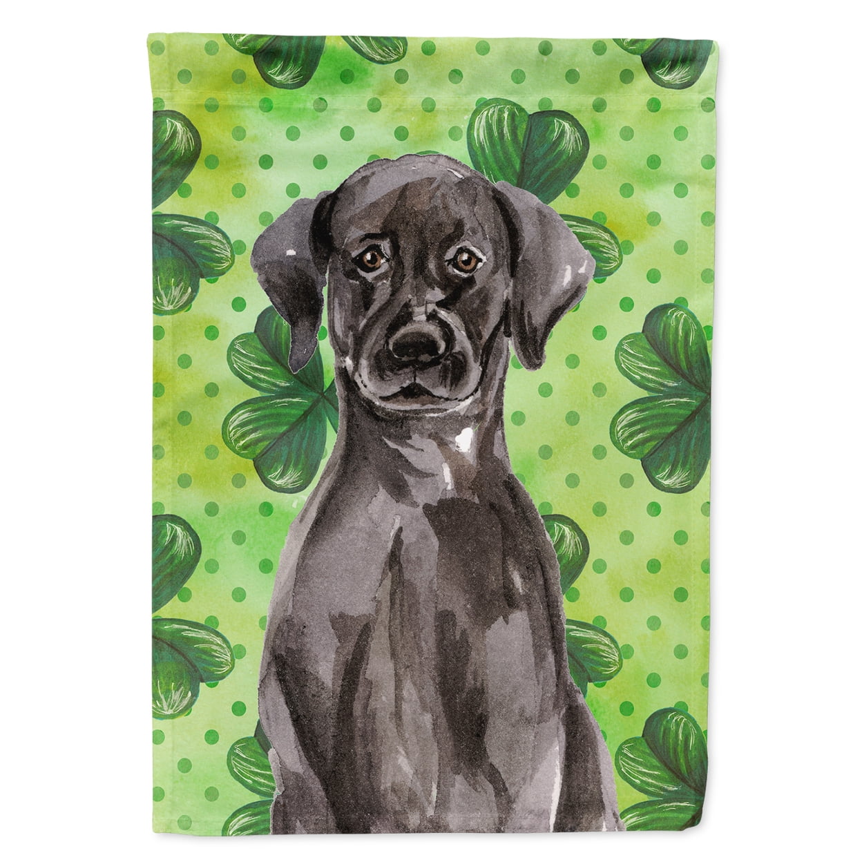 Black Labrador St.Patricks Flag Garden Size