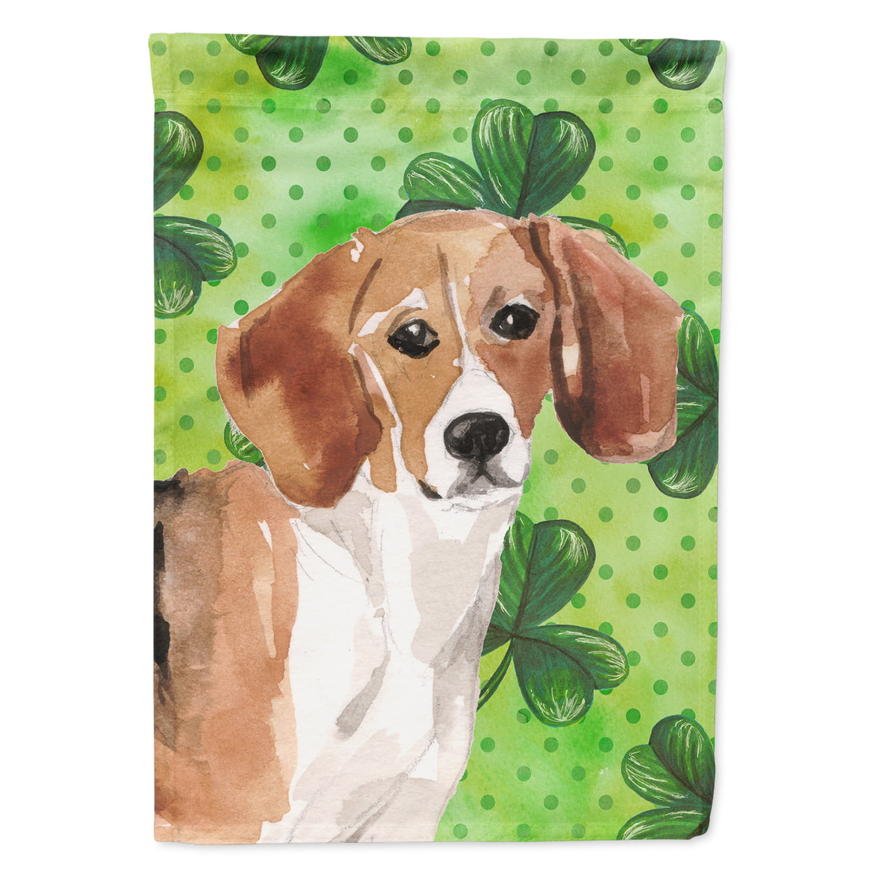 BB9544GF Beagle St.Patricks Flag Garden Size