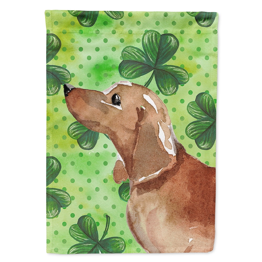 Red Tan Dachshund St.Patricks Flag Garden Size