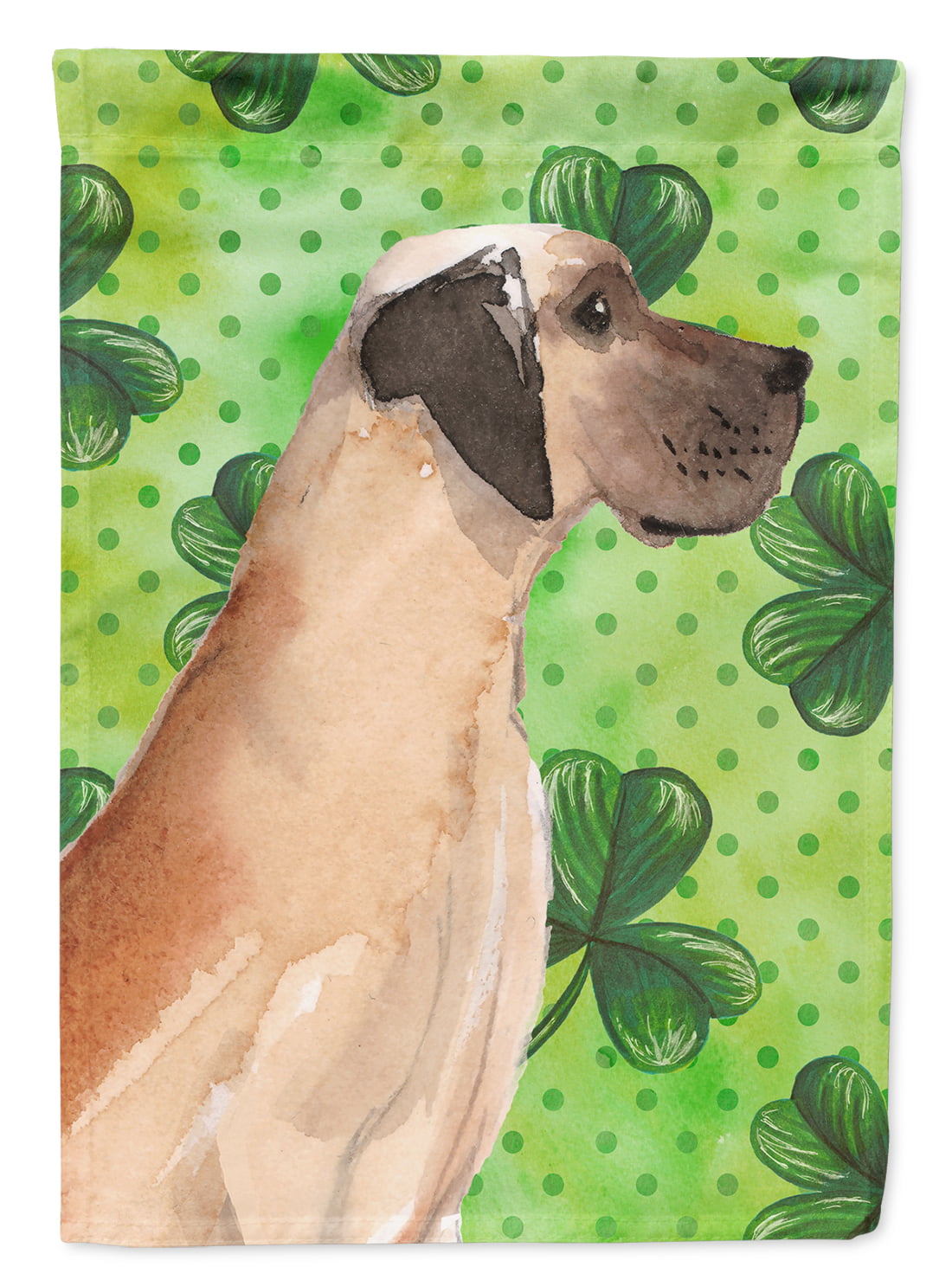 Fawn Natural Great Dane St.Patricks Flag Garden Size
