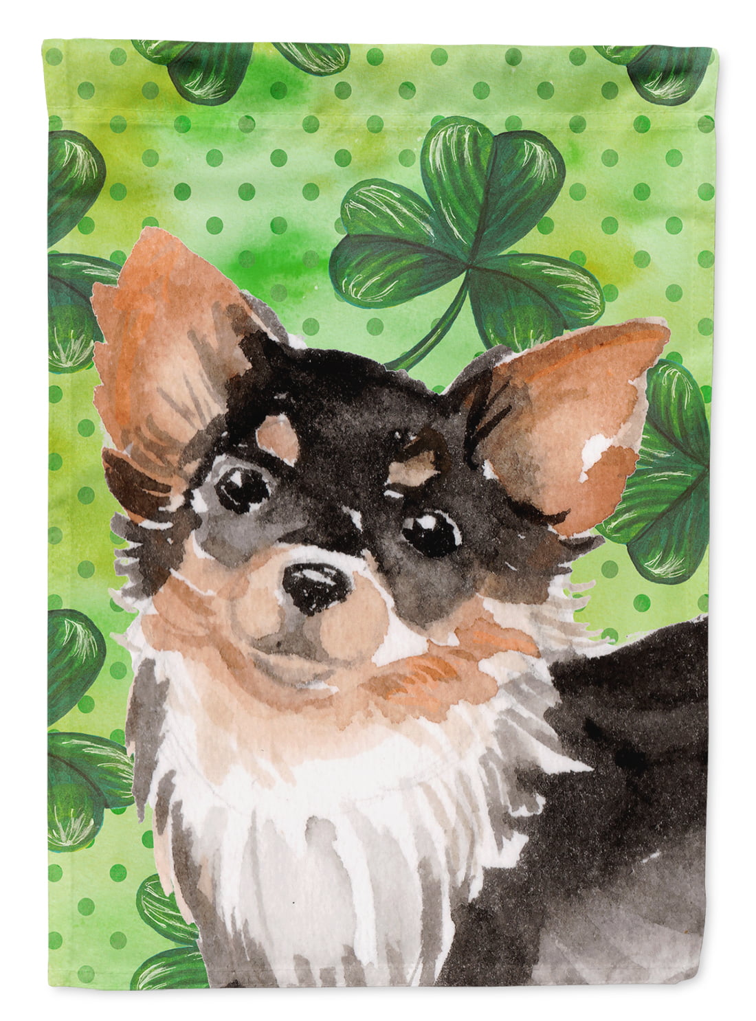 Long Haired Chihuahua St.Patricks Flag Garden Size