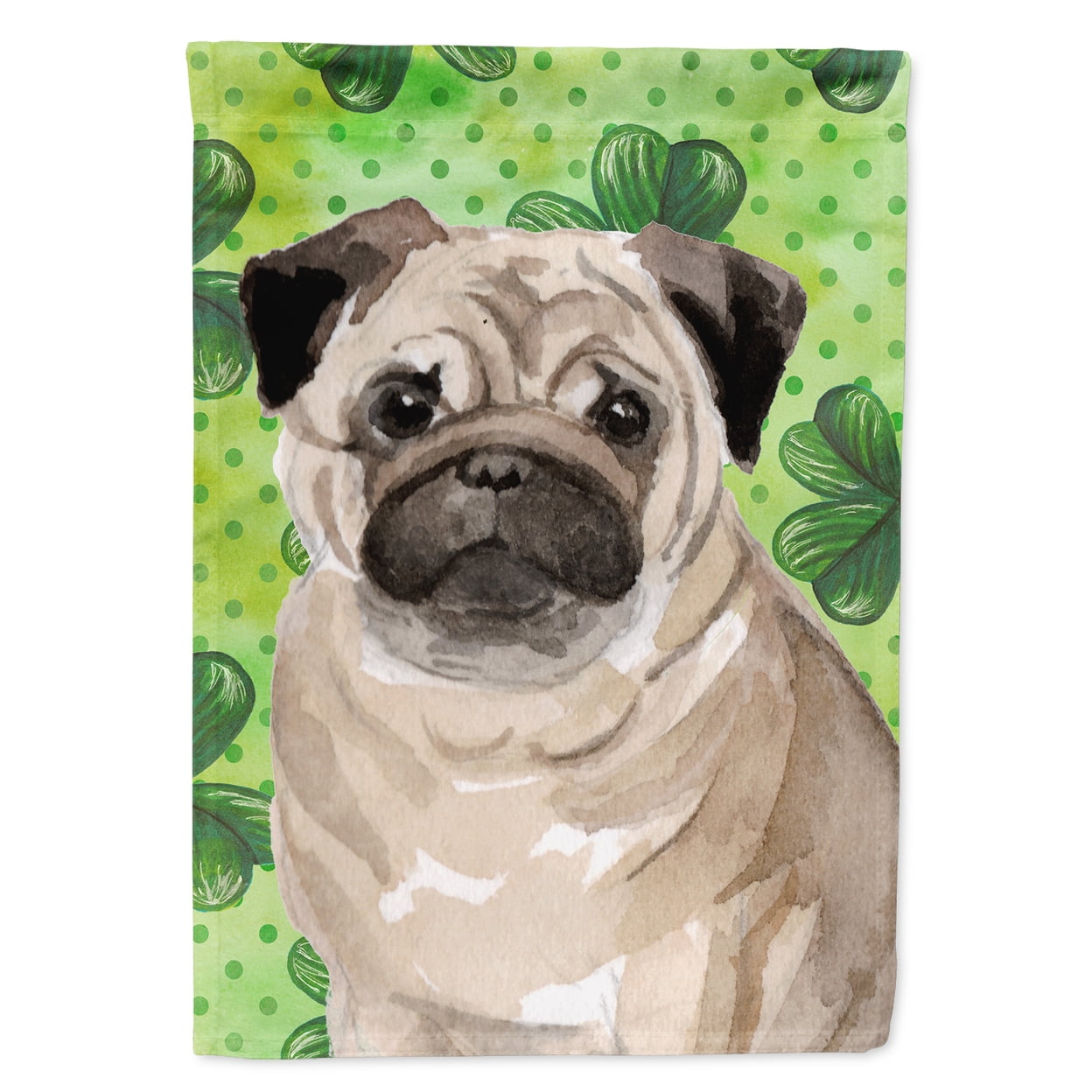 Fawn Pug St.Patricks Flag Garden Size