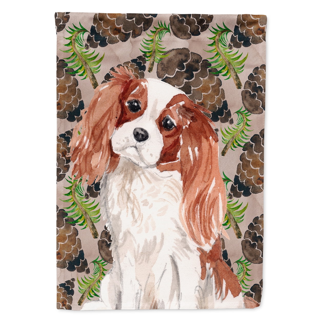 Blenheim Cavalier Spaniel Pine Cones Flag Garden Size