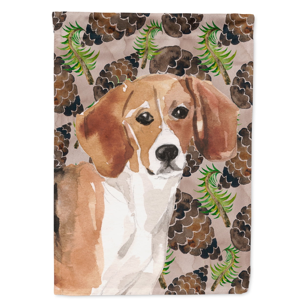 BB9579GF Beagle Pine Cones Flag Garden Size