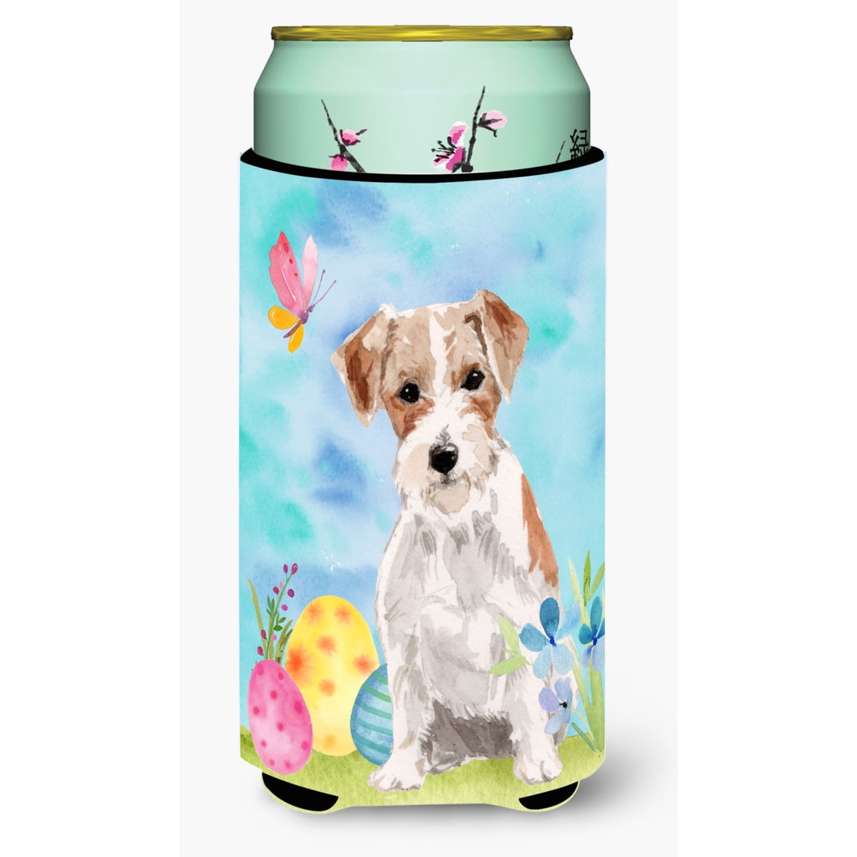 Wire Hair Jack Russell Easter Tall Boy Beverage Insulator Hugger