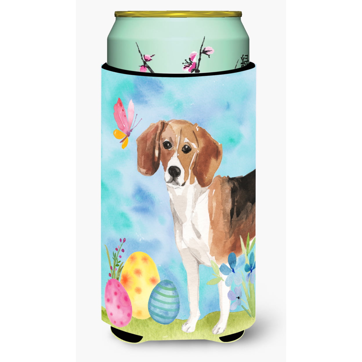 BB9614TBC Beagle Easter Tall Boy Beverage Insulator Hugger