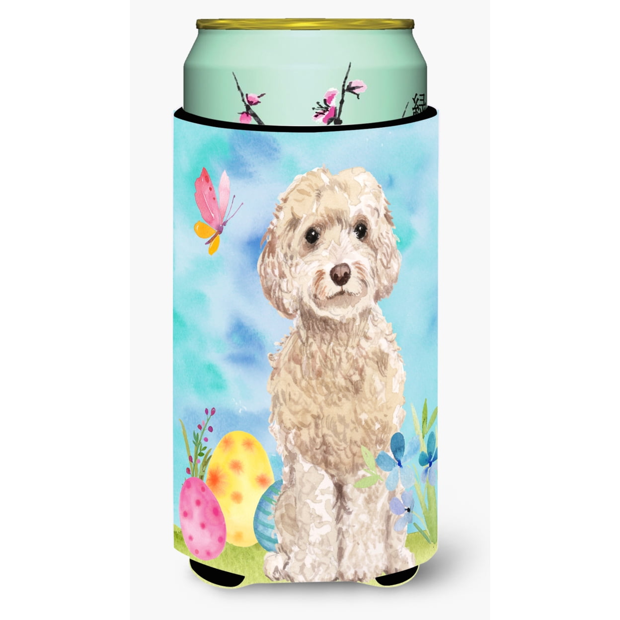 Picture of Carolines Treasures BB9620TBC Champagne Cockapoo Easter Tall Boy Beverage Insulator Hugger