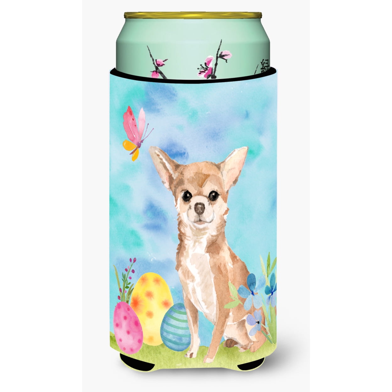 Chihuahua Easter Tall Boy Beverage Insulator Hugger