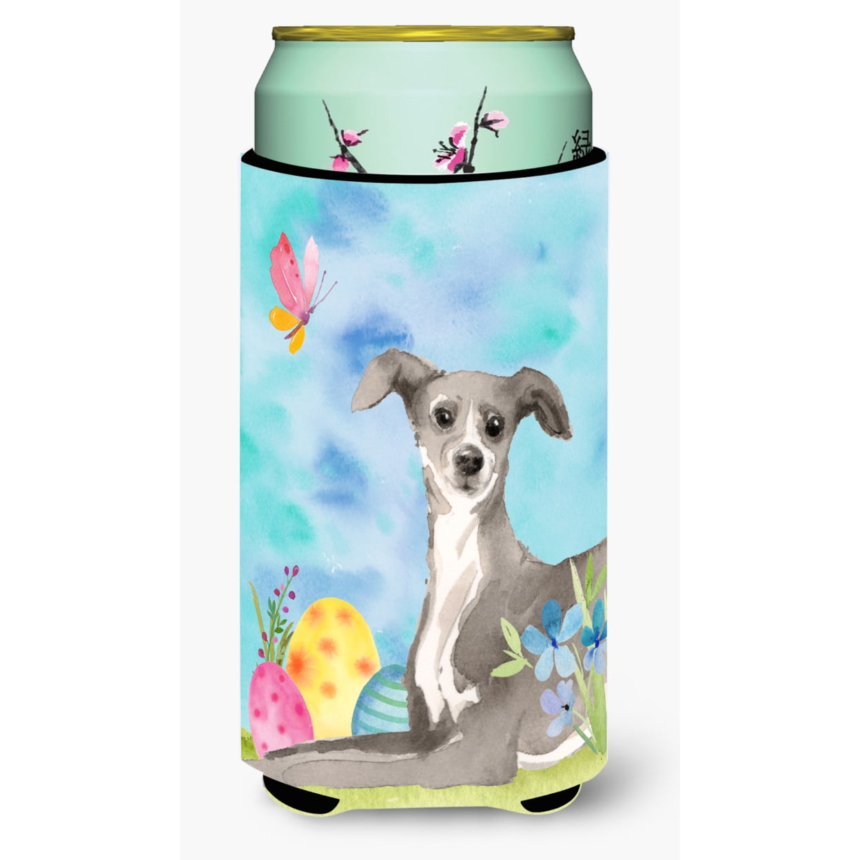 Italian Greyhound Easter Tall Boy Beverage Insulator Hugger