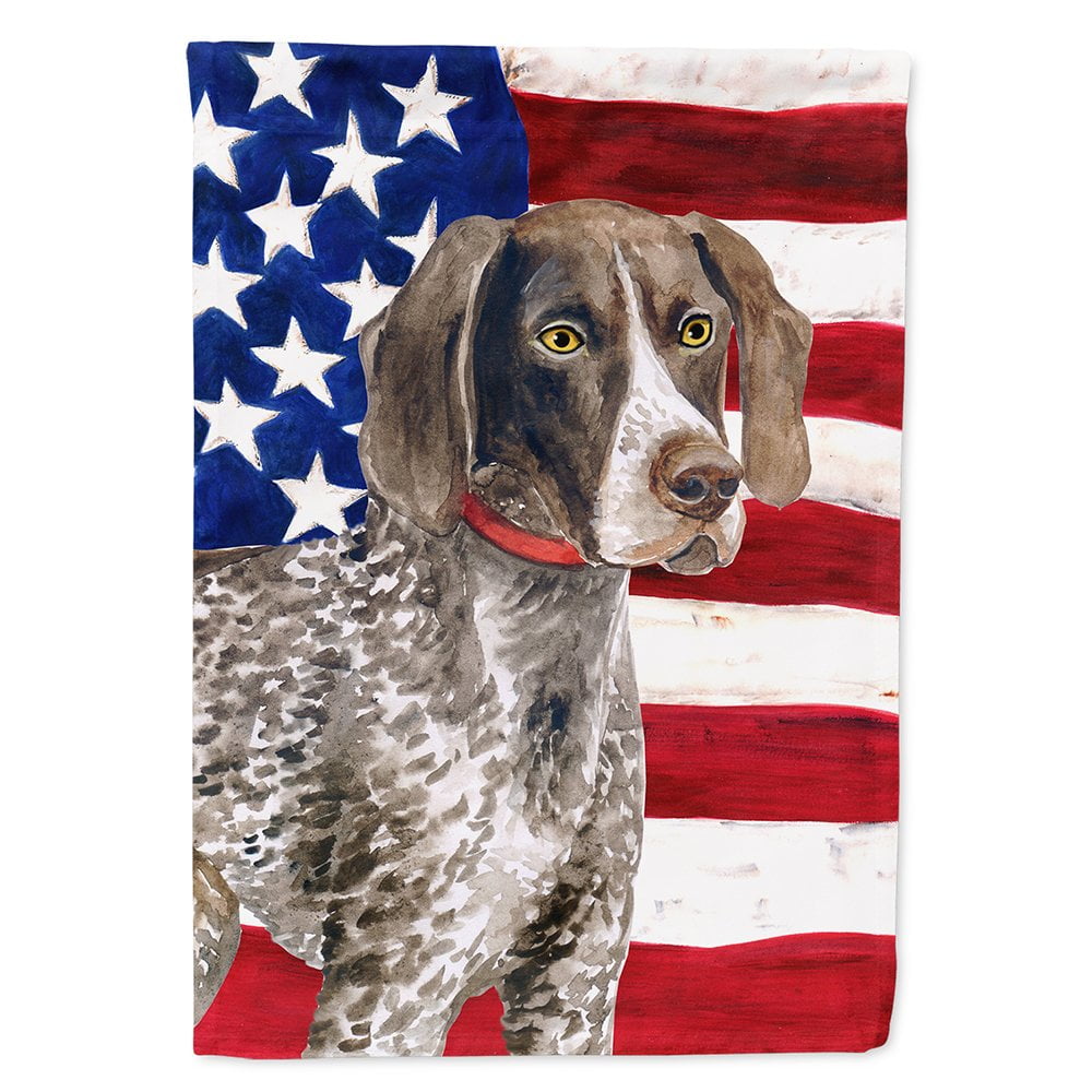 German Shorthaired Pointer Patriotic Flag Canvas House Size