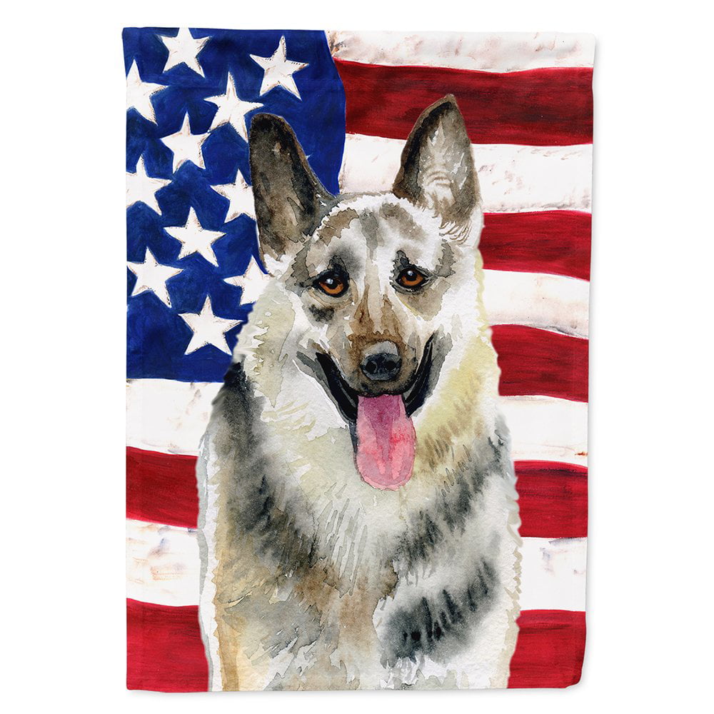 East-European Shepherd Patriotic Flag Canvas House Size