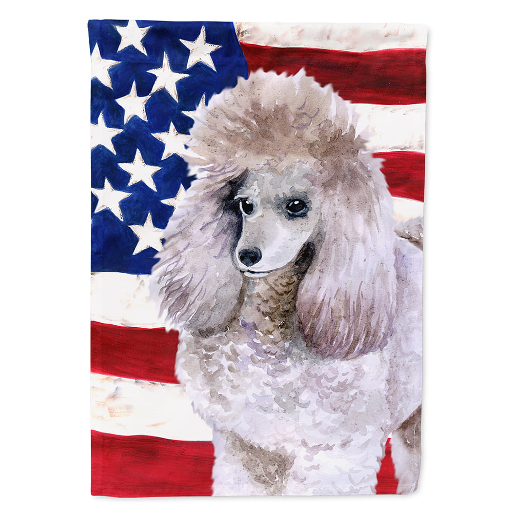 Poodle Patriotic Flag Canvas House Size
