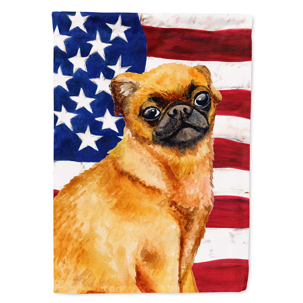 Small Brabant Griffon Patriotic Flag Canvas House Size
