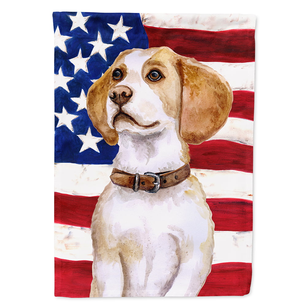 Beagle Patriotic Flag Canvas House Size