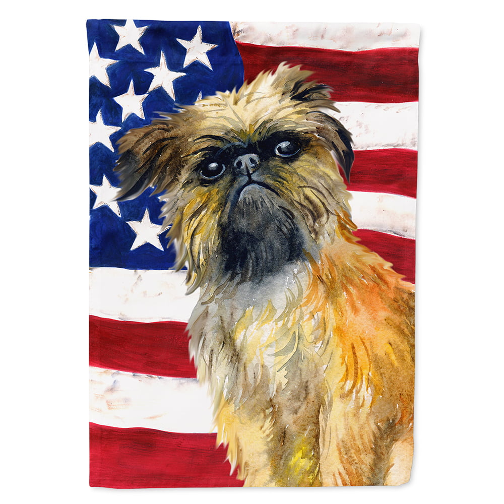 Brussels Griffon Patriotic Flag Canvas House Size