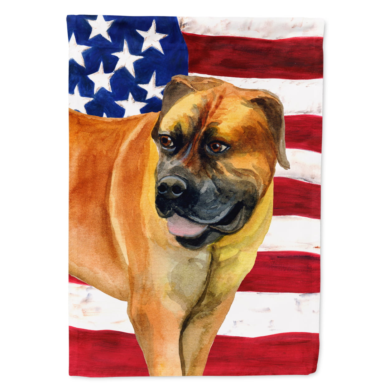 Boerboel Mastiff Patriotic Flag Garden Size