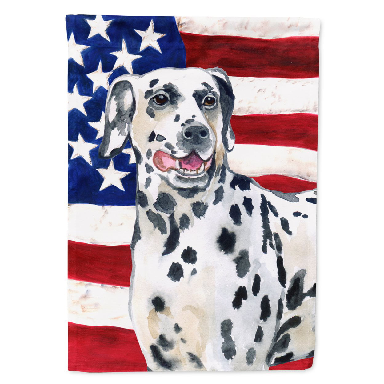 Dalmatian Patriotic Flag Garden Size