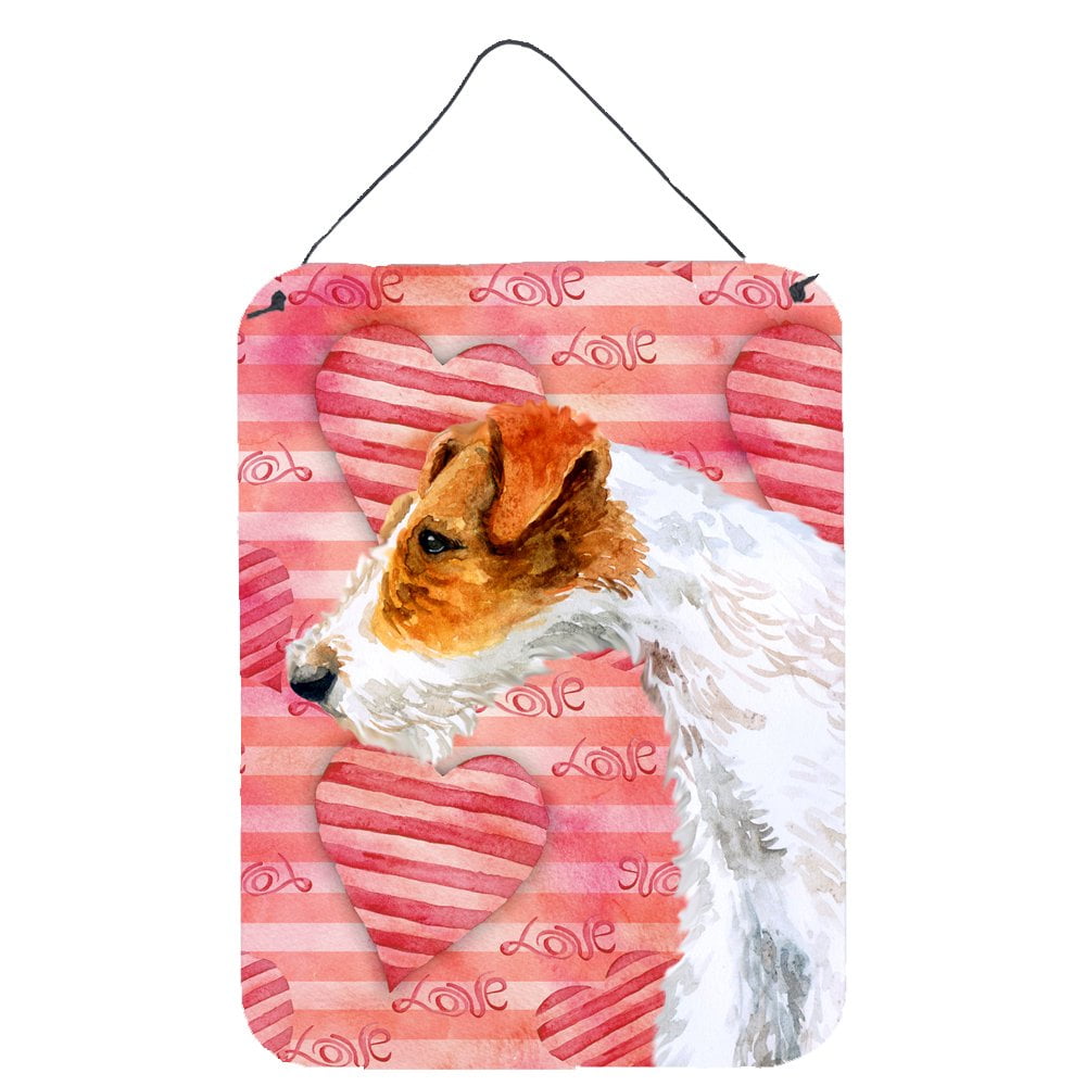 Picture of Carolines Treasures BB9737DS1216 Fox Terrier Love Wall or Door Hanging Prints