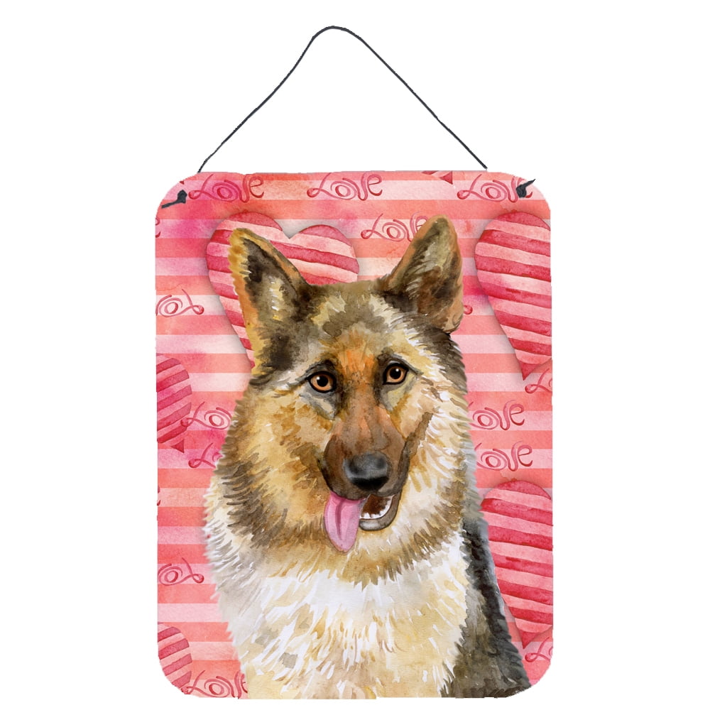 Picture of Carolines Treasures BB9741DS1216 German Shepherd Love Wall or Door Hanging Prints