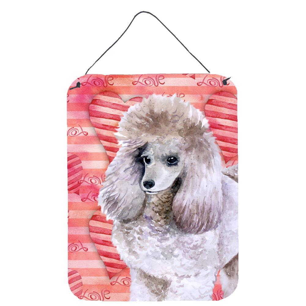 Picture of Carolines Treasures BB9752DS1216 Poodle Love Wall or Door Hanging Prints