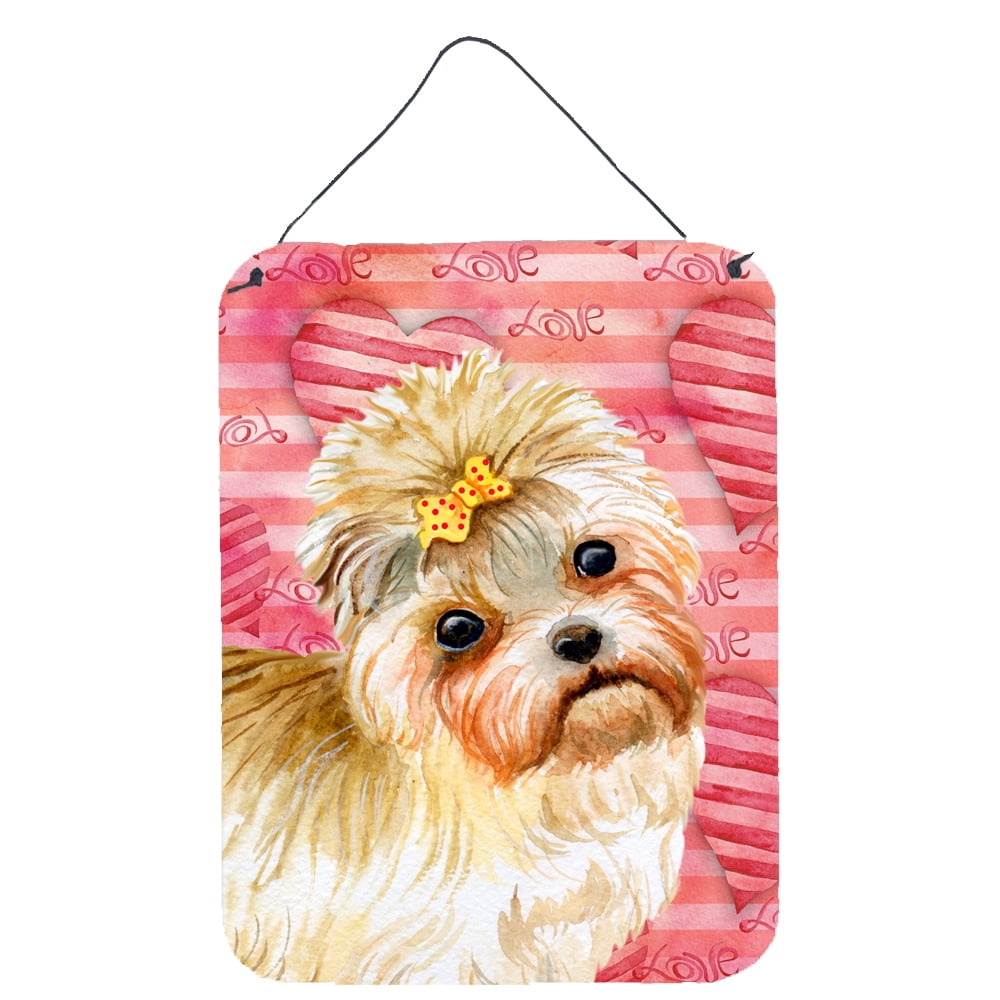 Picture of Carolines Treasures BB9755DS1216 Morkie Love Wall or Door Hanging Prints