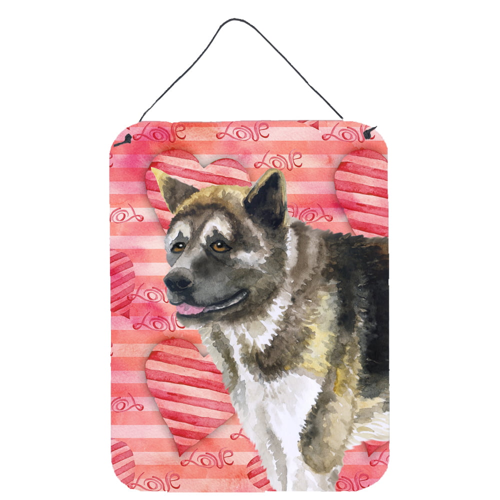 Picture of Carolines Treasures BB9756DS1216 American Akita Love Wall or Door Hanging Prints