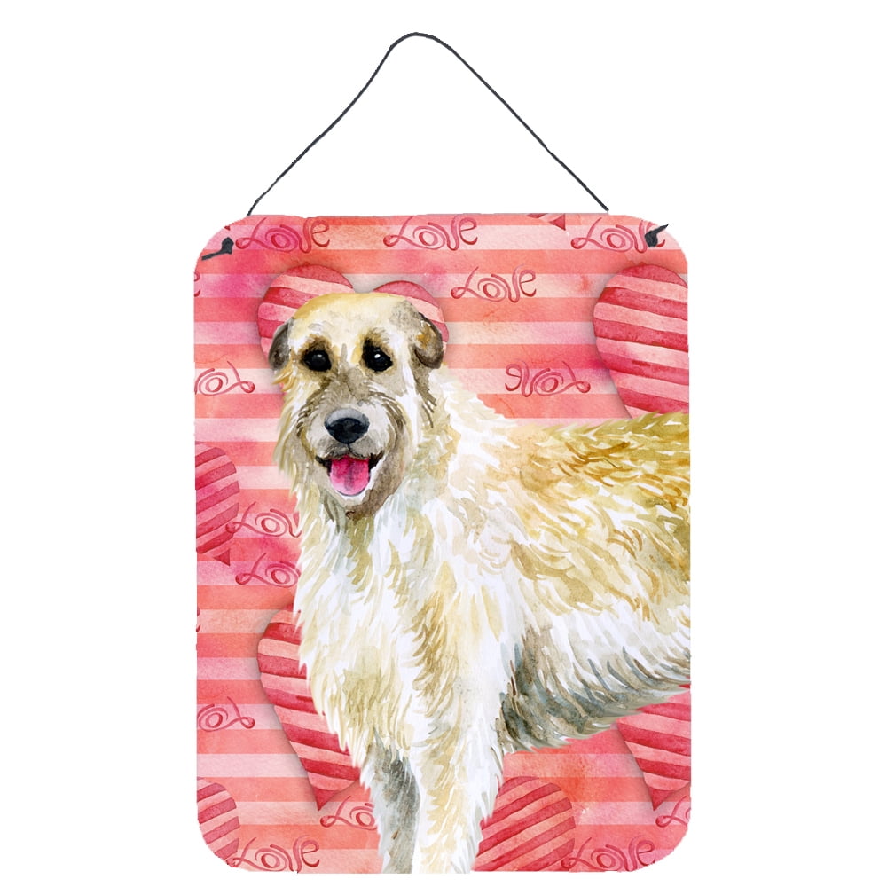 BB9757DS1216 Irish Wolfhound Love Wall or Door Hanging Prints