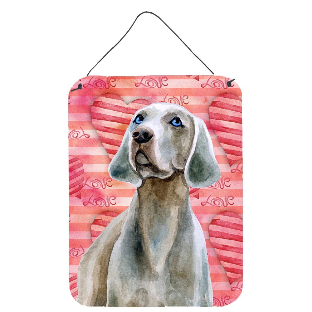 Picture of Carolines Treasures BB9761DS1216 Weimaraner Love Wall or Door Hanging Prints