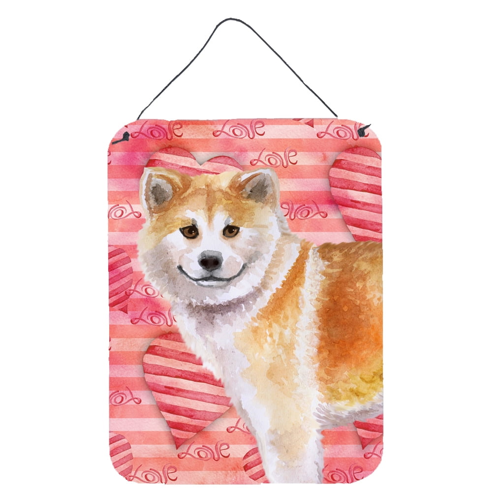 Picture of Carolines Treasures BB9765DS1216 Shiba Inu Love Wall or Door Hanging Prints