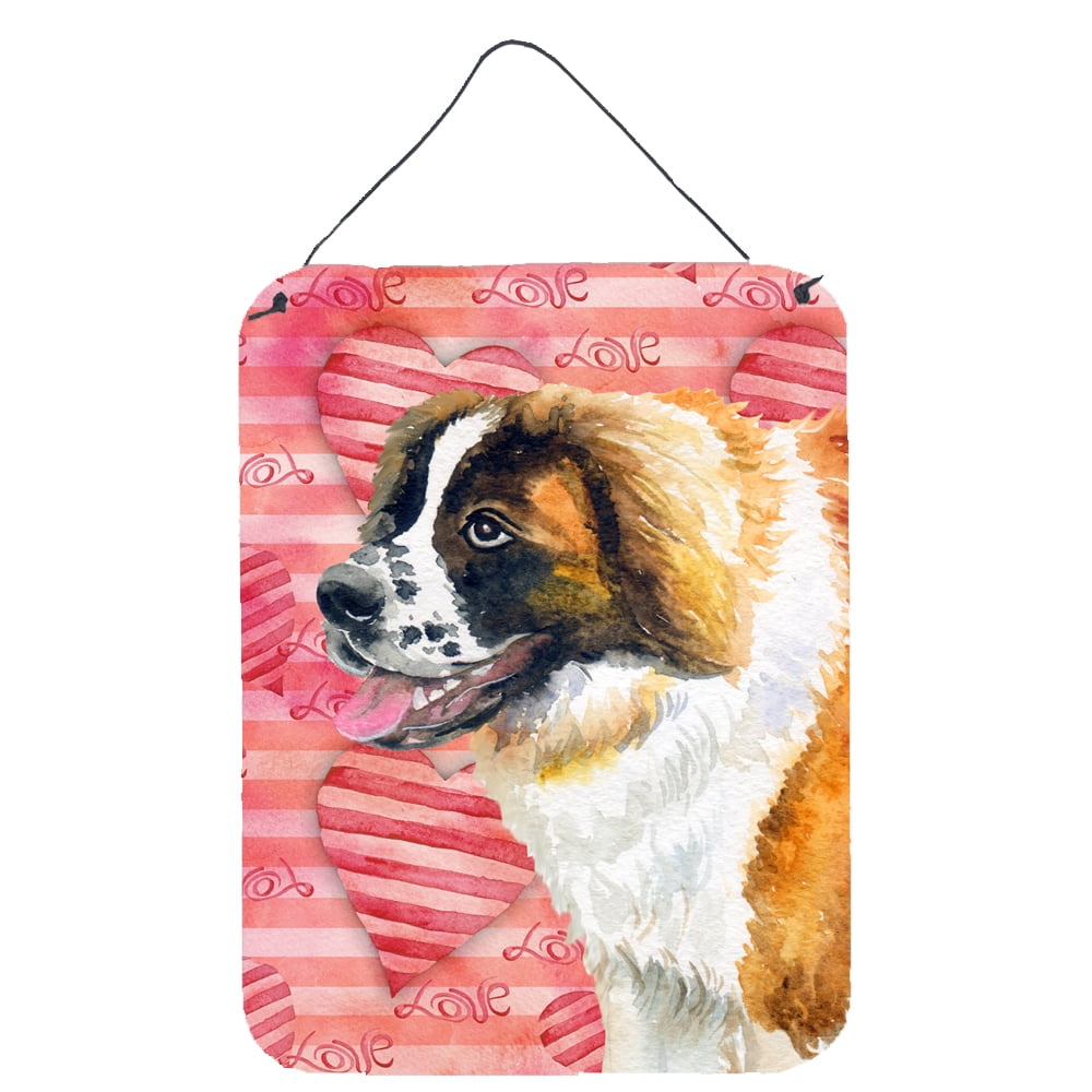 Picture of Carolines Treasures BB9766DS1216 Saint Bernard Love Wall or Door Hanging Prints