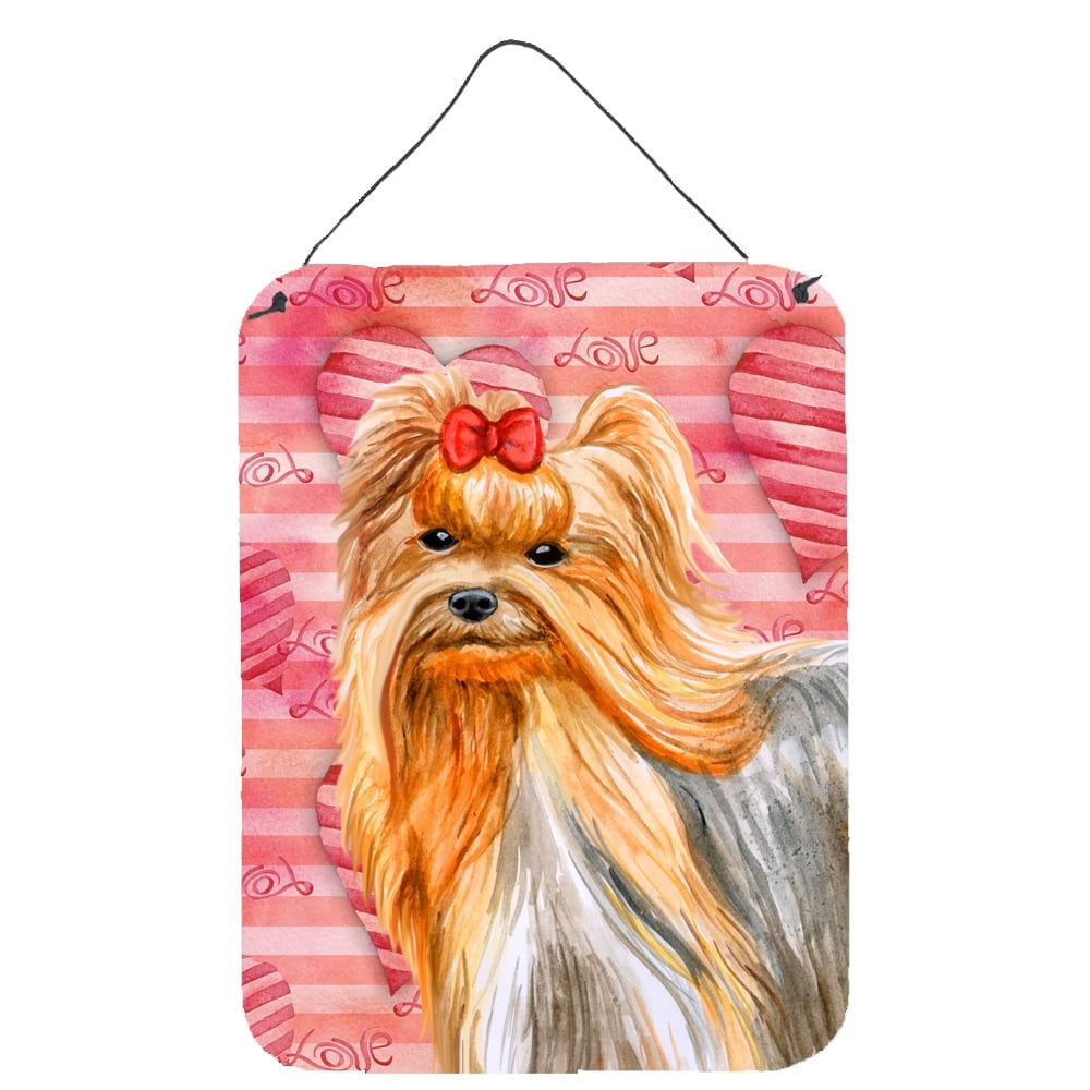 Picture of Carolines Treasures BB9772DS1216 Yorkshire Terrier Love Wall or Door Hanging Prints