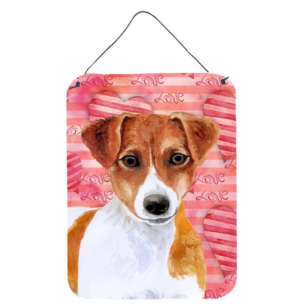 Picture of Carolines Treasures BB9776DS1216 Jack Russell Terrier Love Wall or Door Hanging Prints
