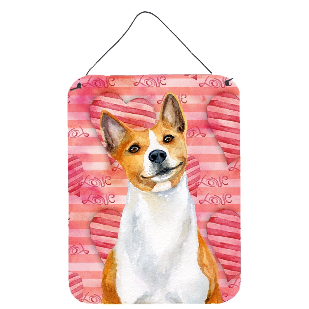 Picture of Carolines Treasures BB9779DS1216 Basenji Love Wall or Door Hanging Prints