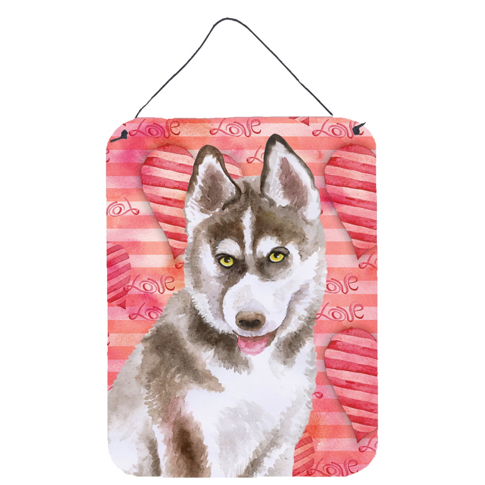 Picture of Carolines Treasures BB9783DS1216 Siberian Husky Grey Love Wall or Door Hanging Prints