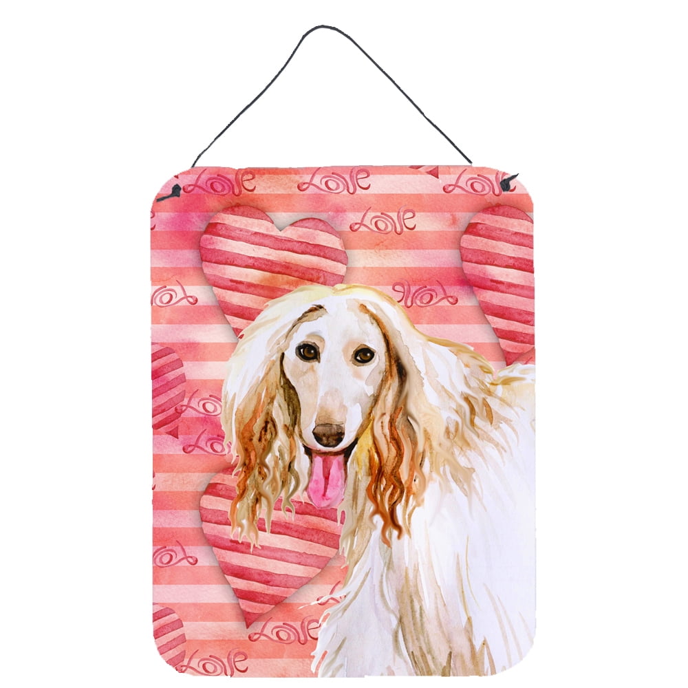 Picture of Carolines Treasures BB9789DS1216 Afghan Hound Love Wall or Door Hanging Prints