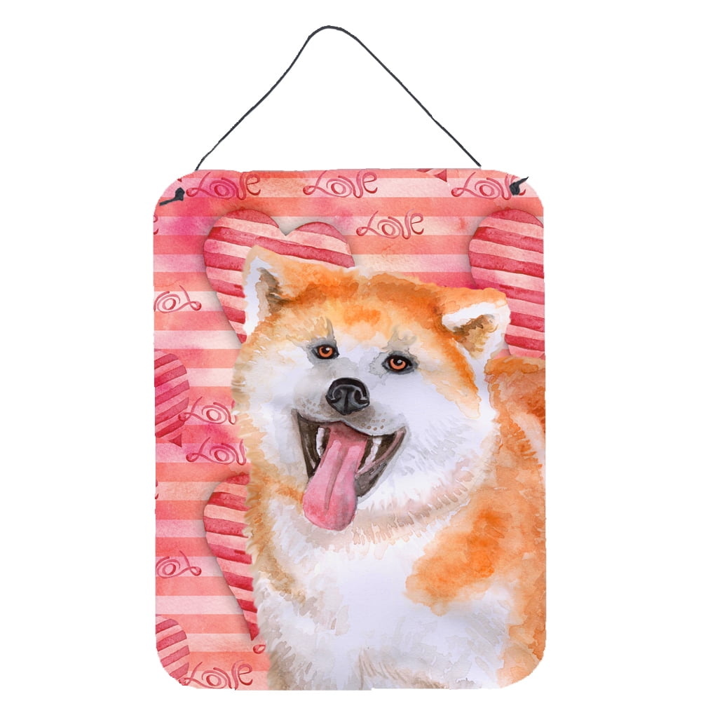 Picture of Carolines Treasures BB9790DS1216 Akita Love Wall or Door Hanging Prints