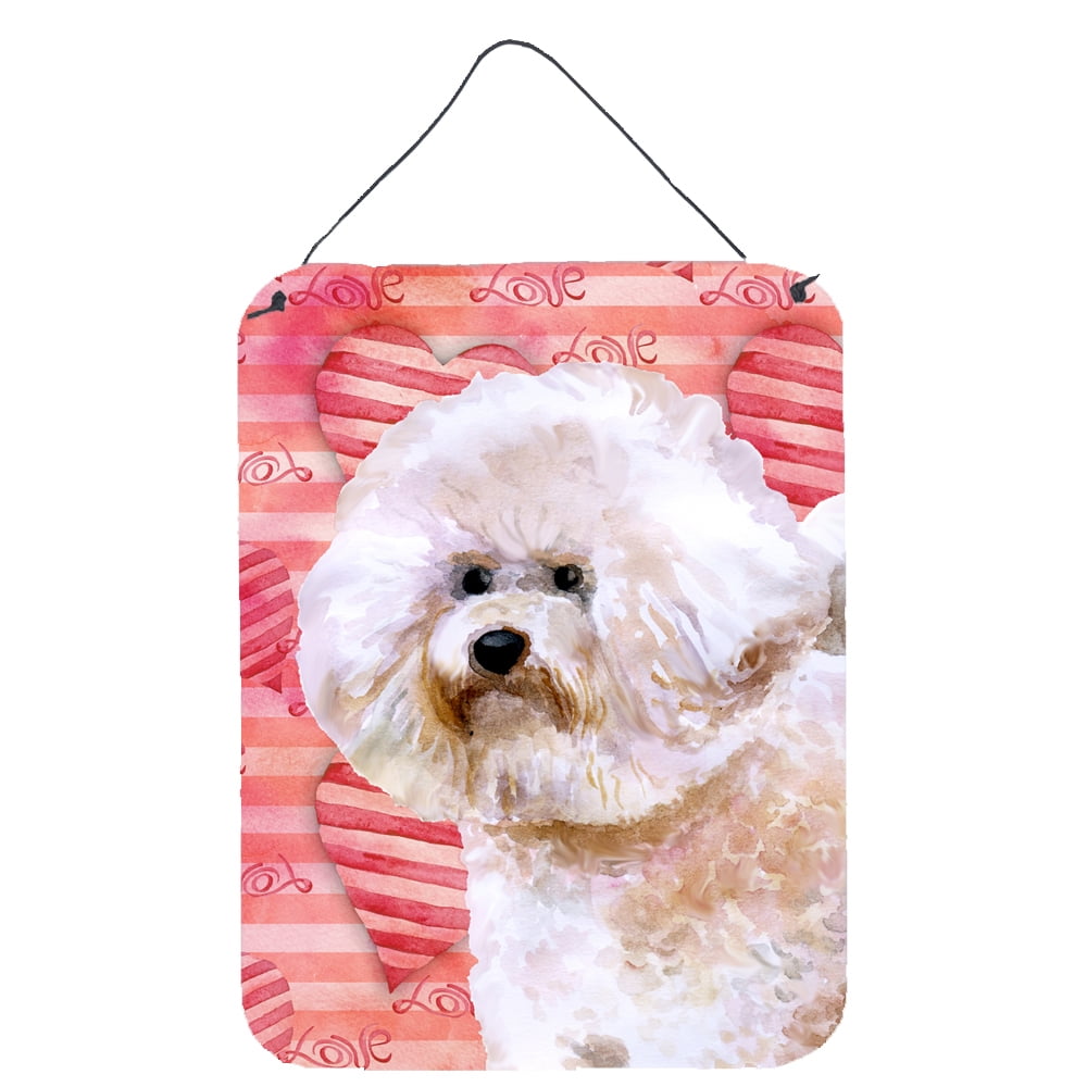 Picture of Carolines Treasures BB9792DS1216 Bichon Frise No.2 Love Wall or Door Hanging Prints