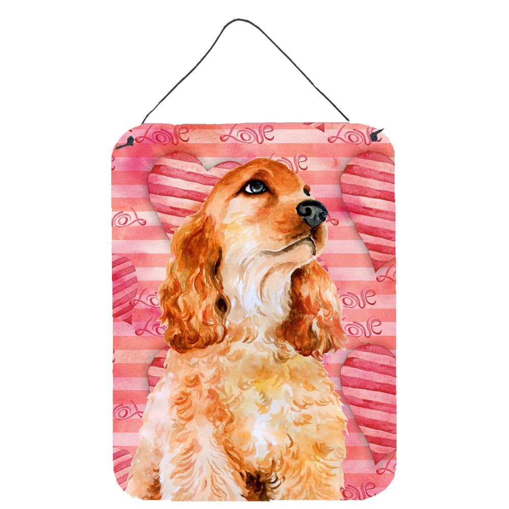 Picture of Carolines Treasures BB9793DS1216 Cocker Spaniel Love Wall or Door Hanging Prints