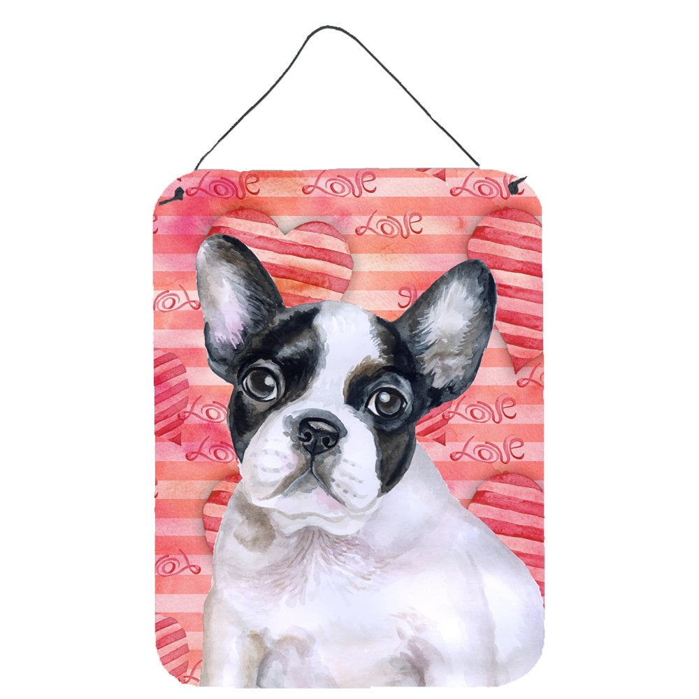 Picture of Carolines Treasures BB9797DS1216 French Bulldog Black White Love Wall or Door Hanging Prints